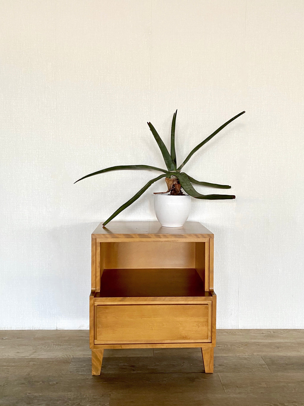 Mid-Century Maple Nightstand