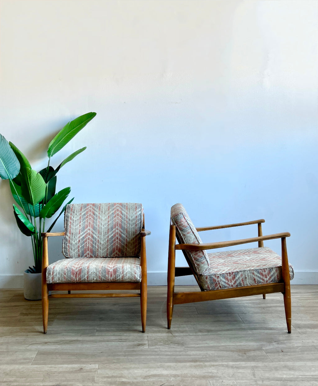 Danish Modern Style Mid Century Lounge Chairs