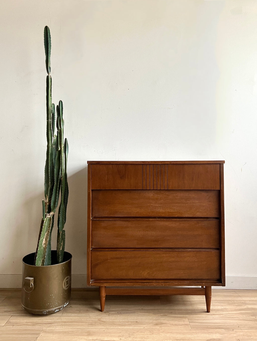 Vintage Mid Century Four Drawer Dresser