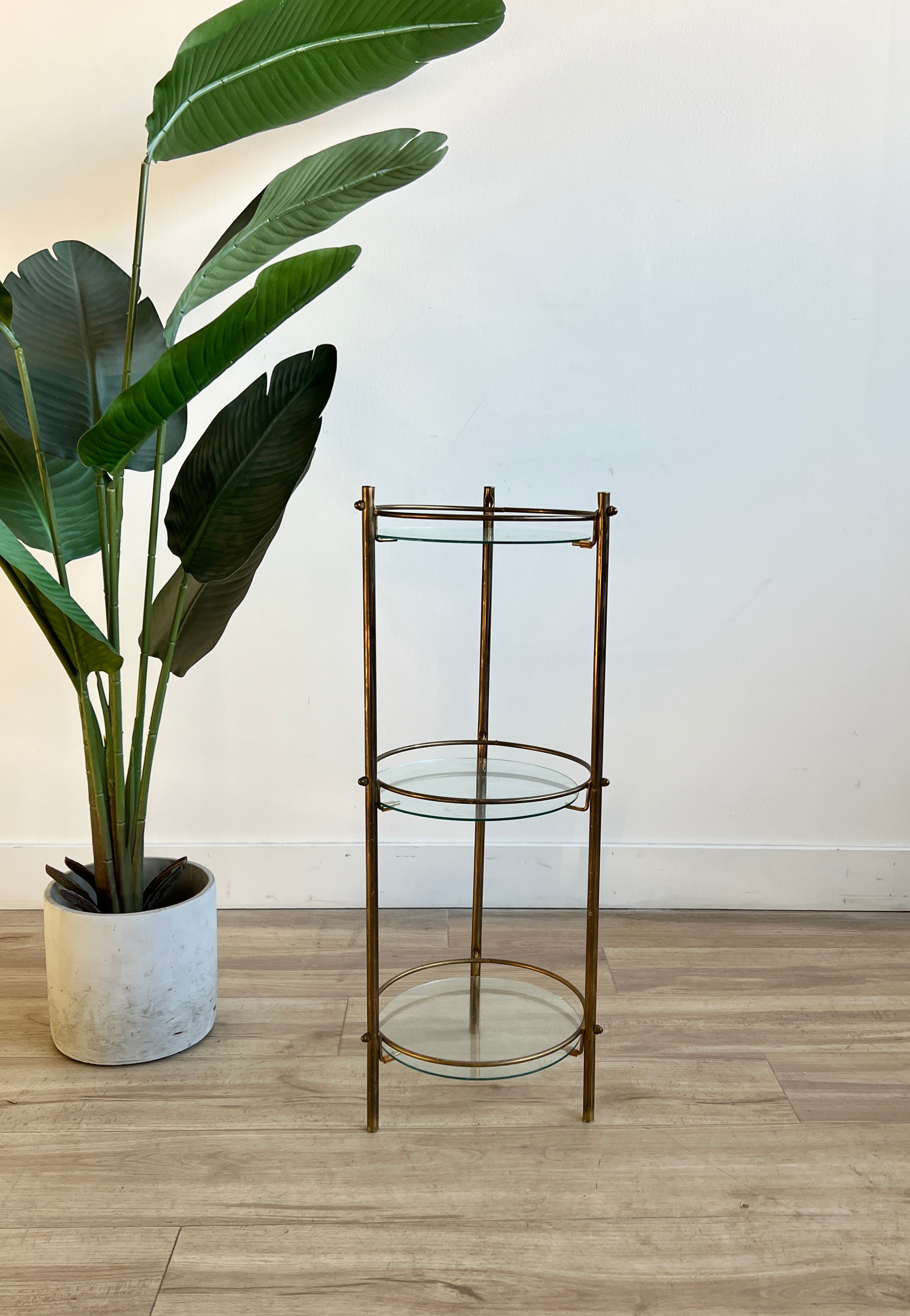 Vintage Brass Finish Stand