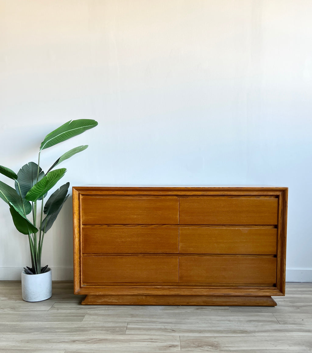 Vintage Mid Century Six Drawer Dresser