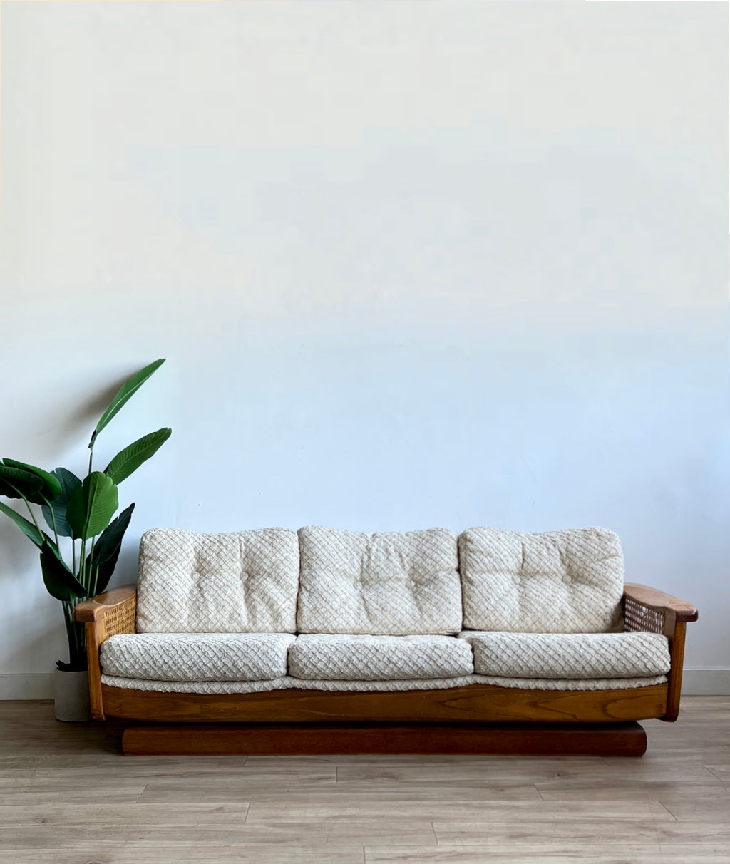 Vintage Sofa with Cane Details