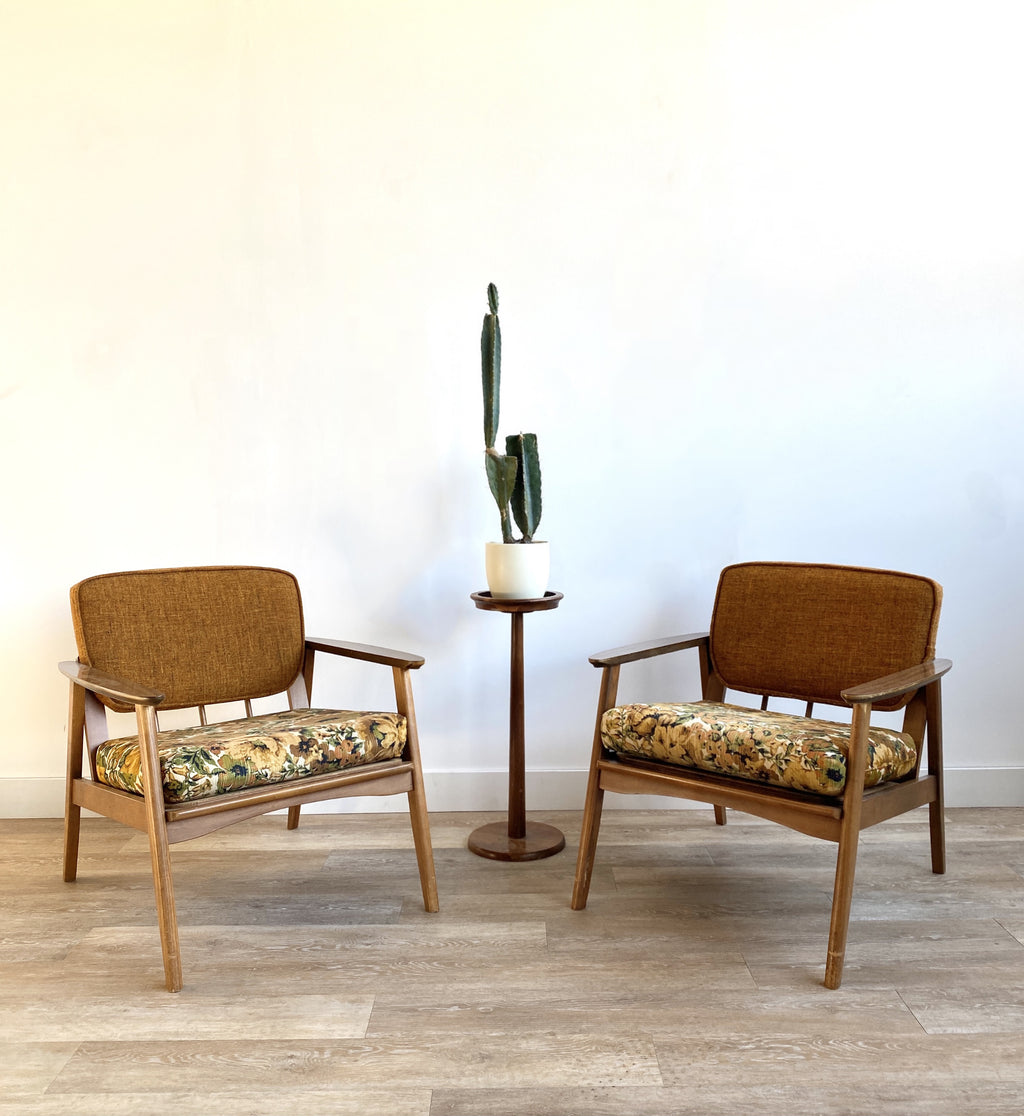 Pair of Vintage Danish Style Lounge Chairs