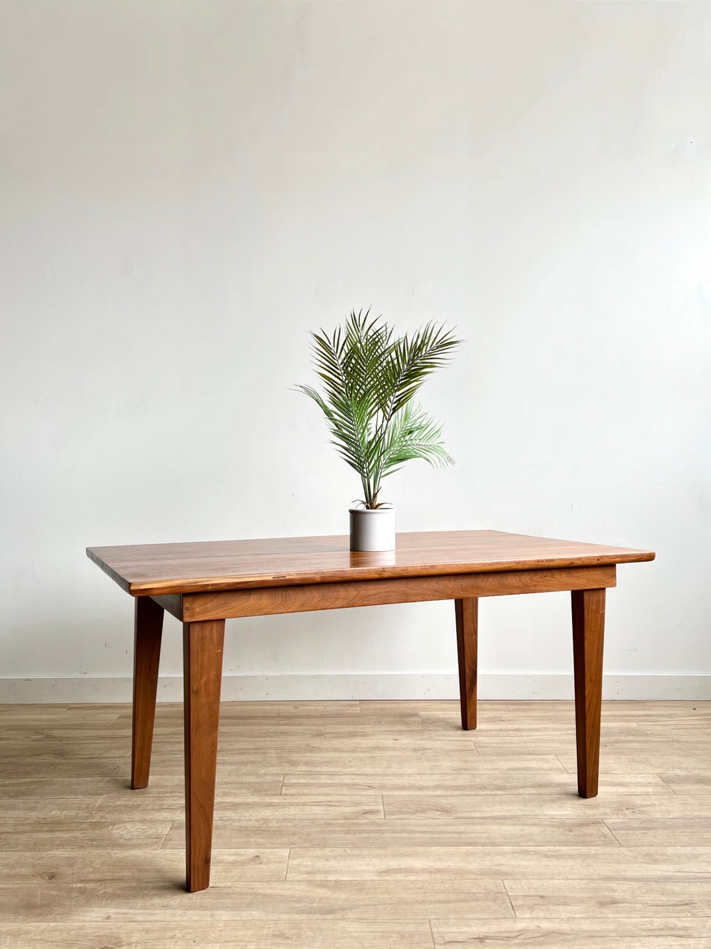 Vintage Mid Century Solid Walnut Dining Table