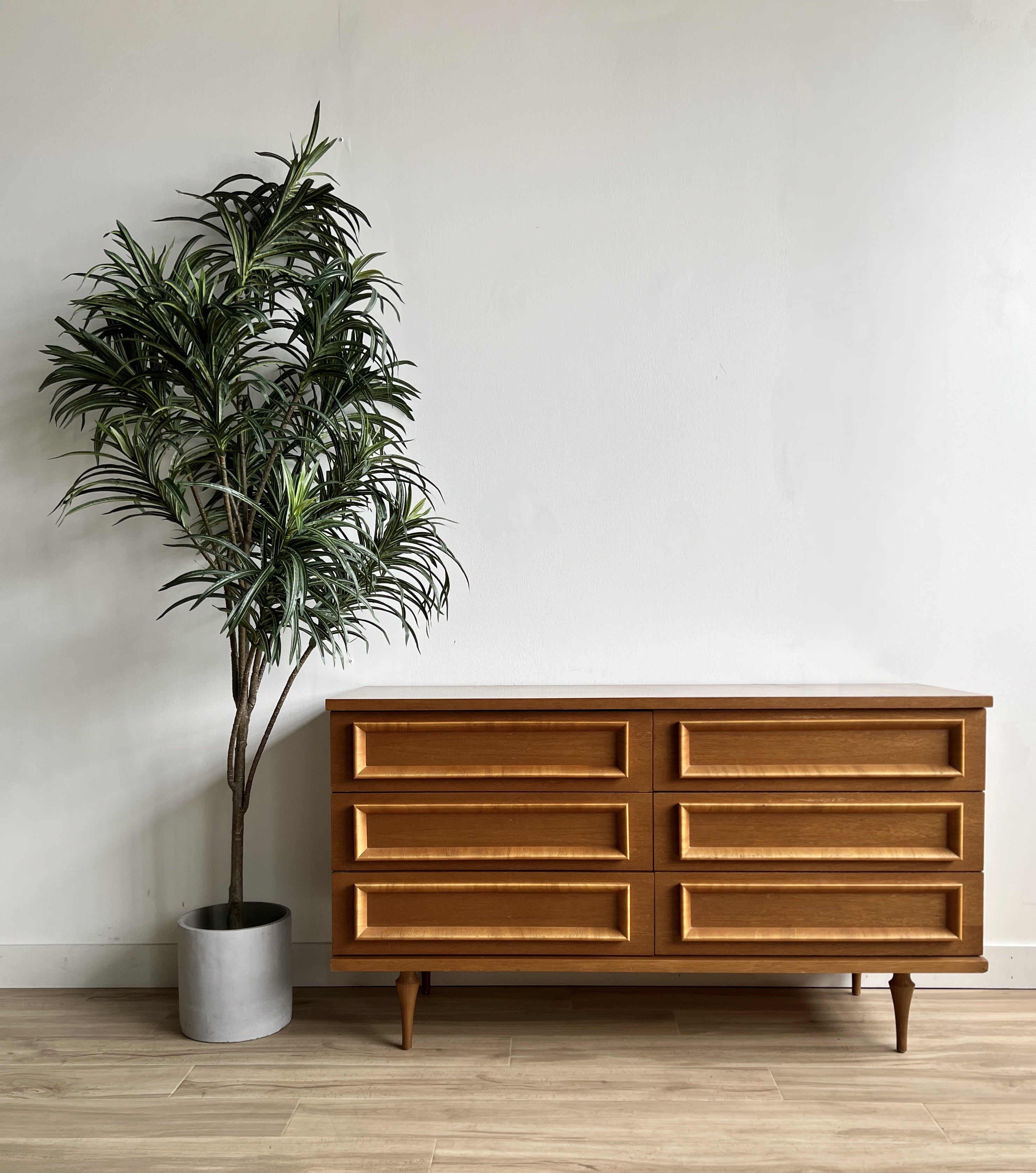 Vintage Mid Century Six Drawer Dresser