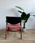 Vintage Mid Century Arm Chair with Woven Seat