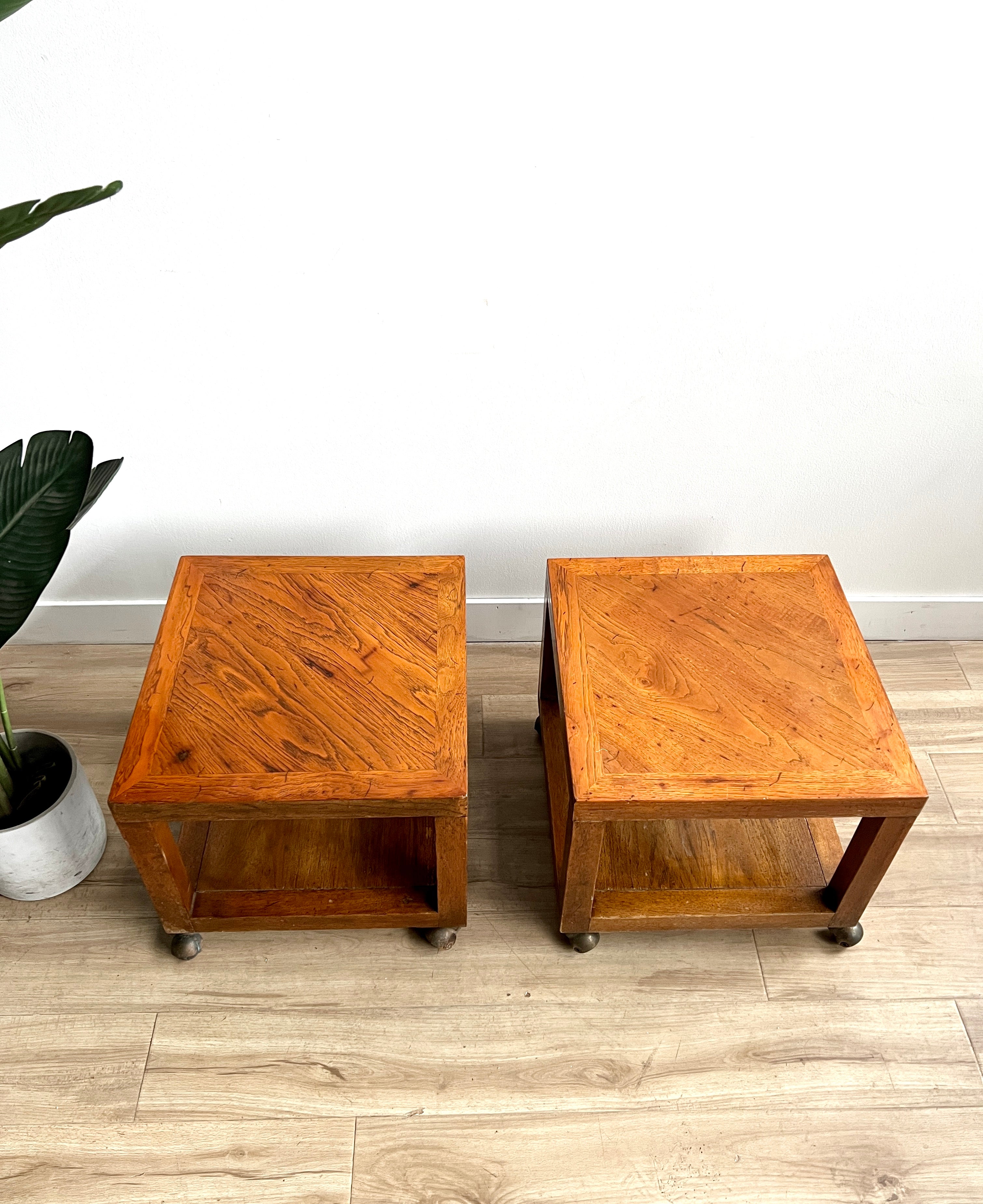 Pair of Small Vintage End Tables / Nightstands