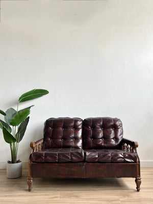 Vintage Vegan Leather Sofa