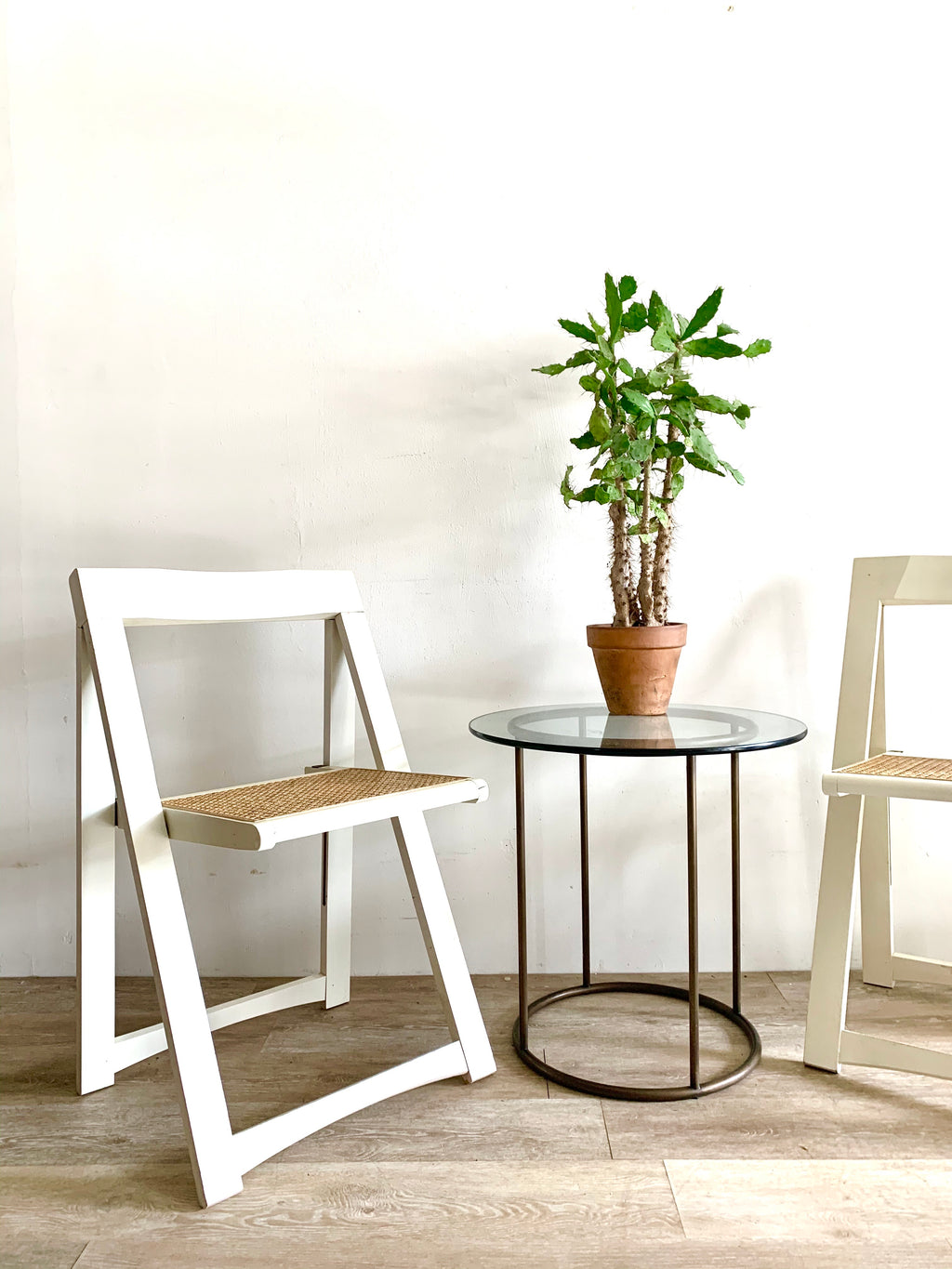 Pair of Vintage Chairs with Cane Seats