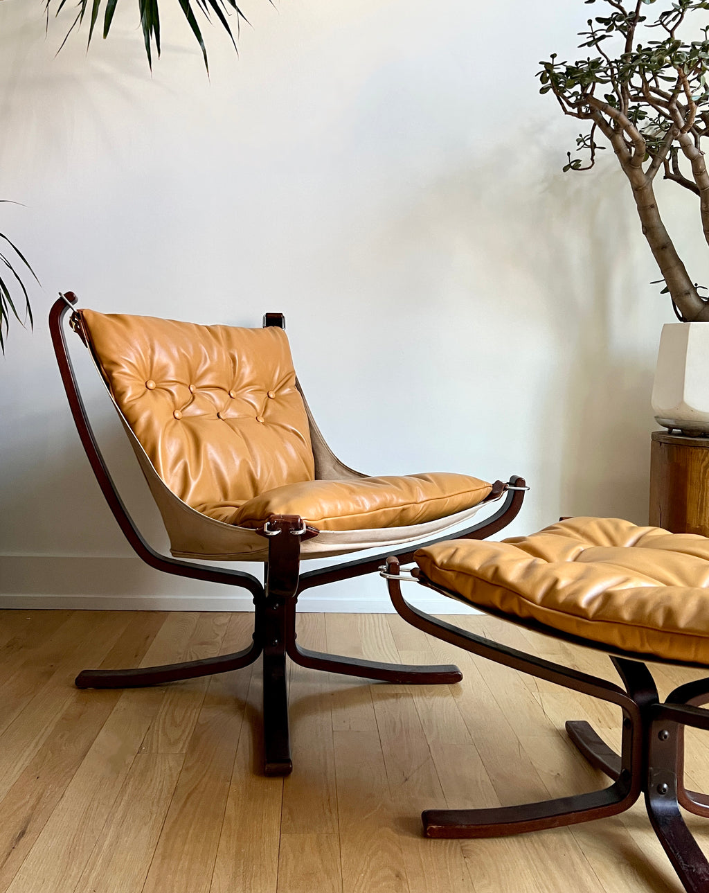 Falcon Chair & Ottoman by Sigurd Ressell