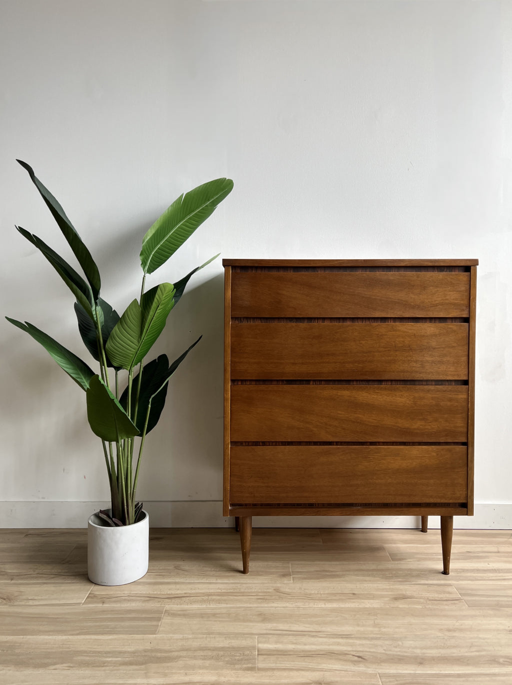Mid Century Four Drawer Dresser