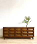 Vintage Mid Century Nine Drawer Dresser