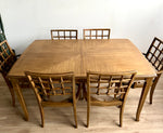 Vintage Mid Century Drexel Collage Dining Set with Upholstery Service in Your Fabirc