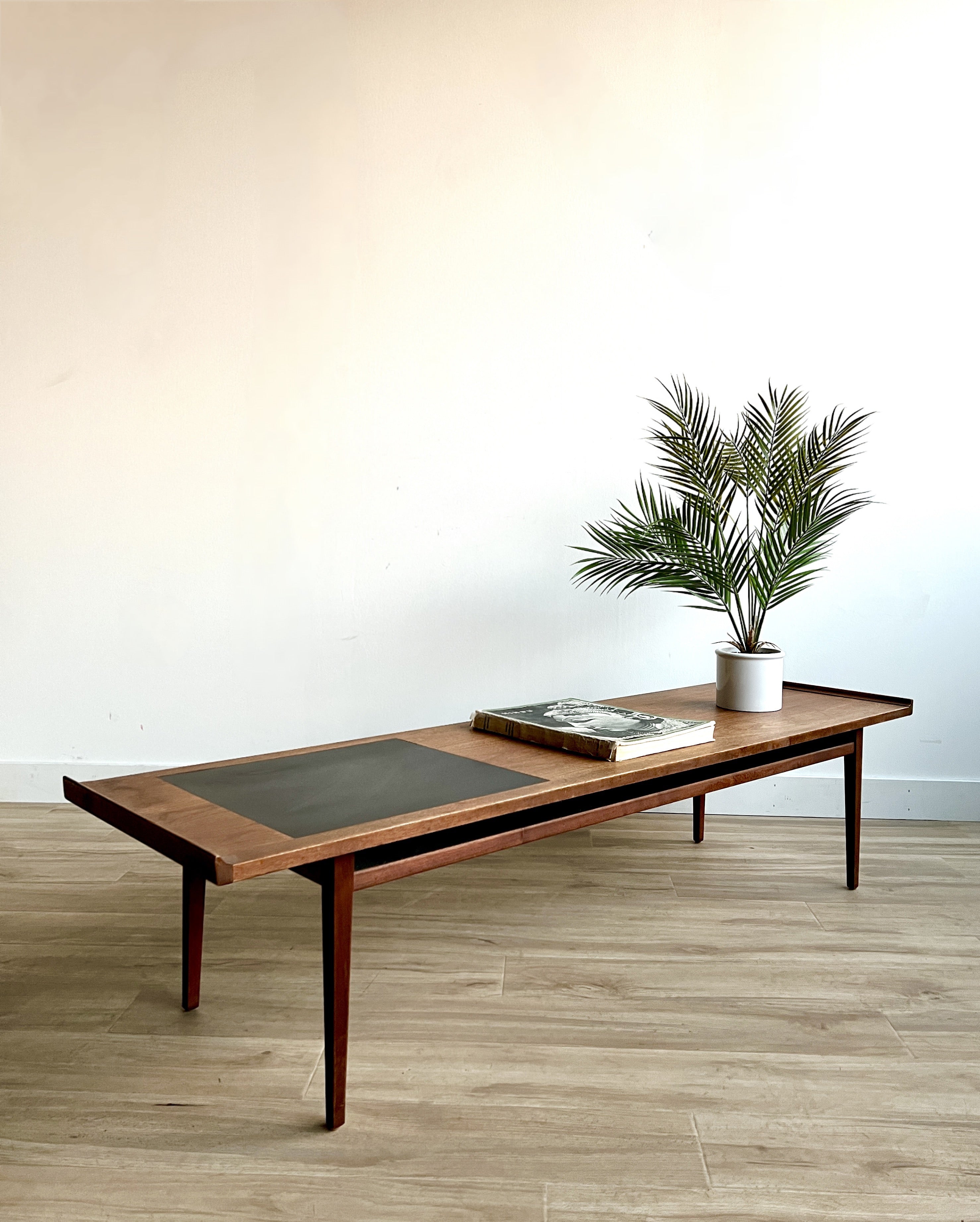 Long vintage mid-century coffee table