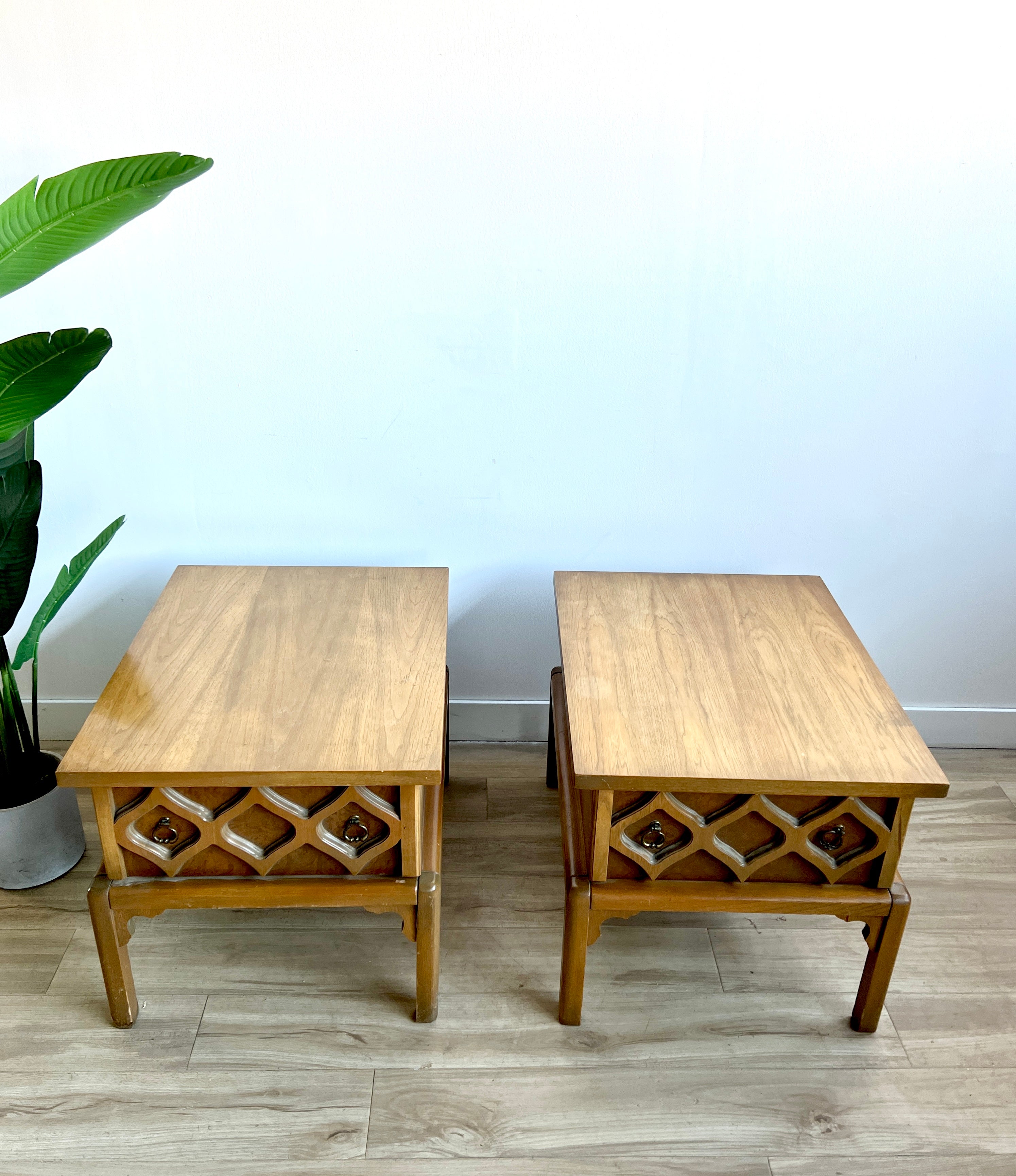 Pair of Vintage Moroccan Style Nightstands / End Tables
