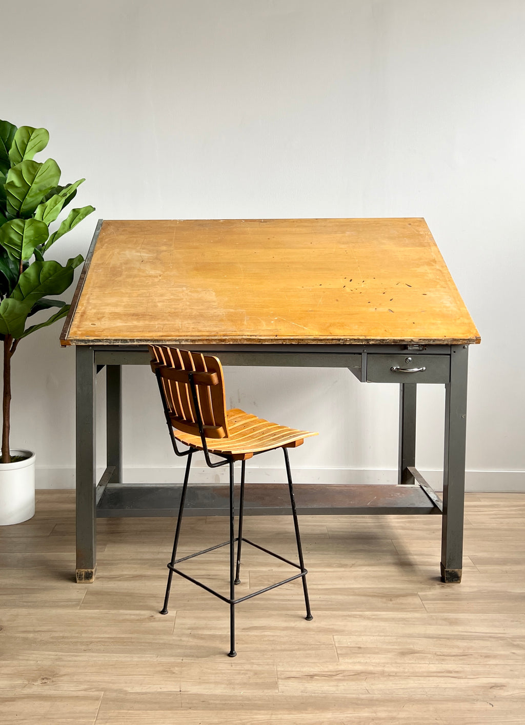 Vintage Hamilton Drafting Desk Art Table