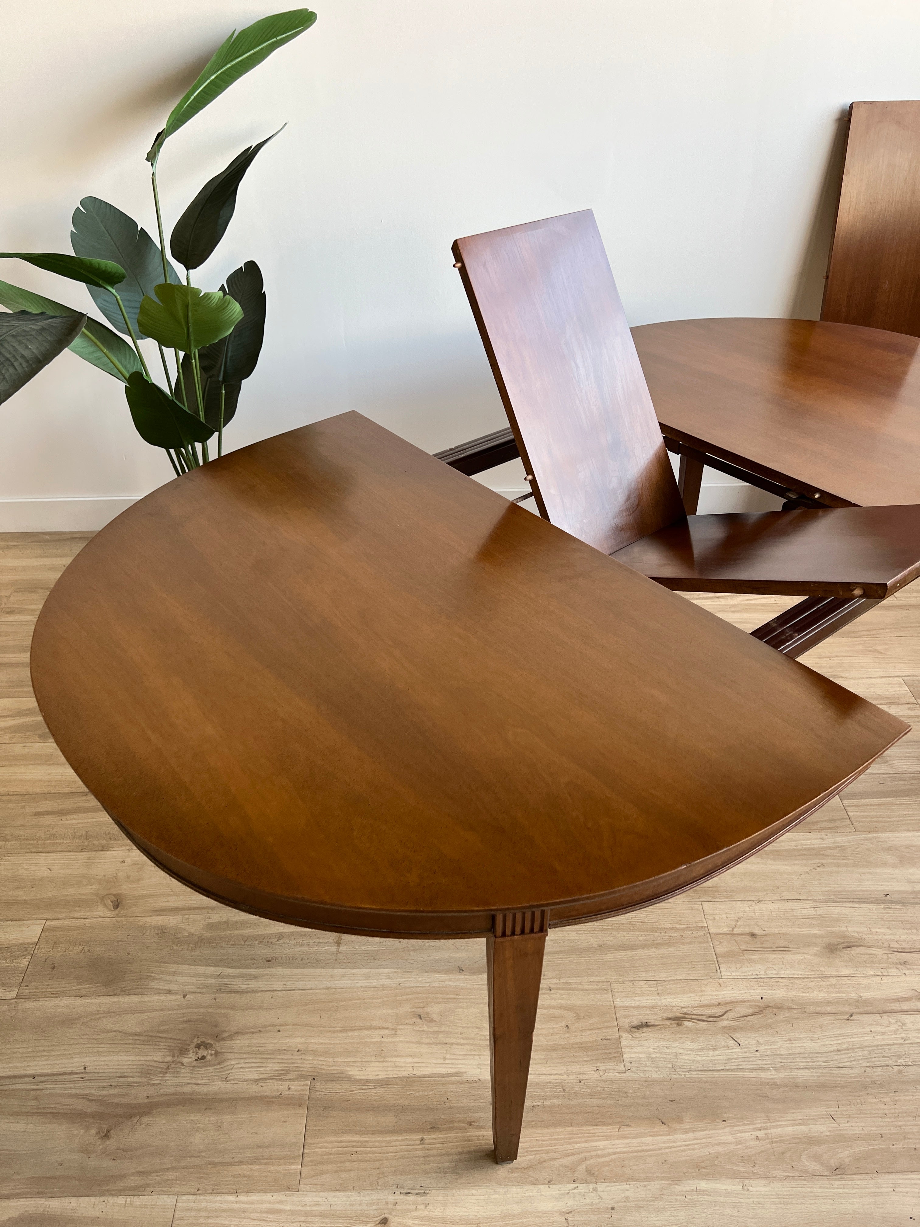 Vintage Mid Century Dining Table with Two Leaves