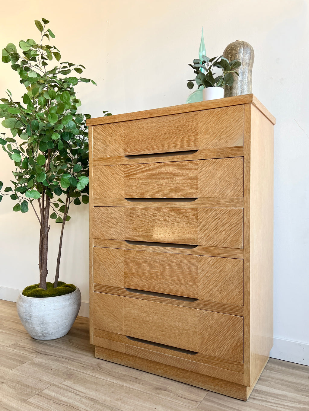 Vintage Tall Five Drawer Dresser