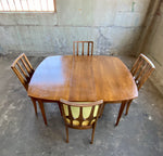 Mid-Century Broyhill Brasilia Dinning Set with Six Chairs and One Leaf + Upholstery!