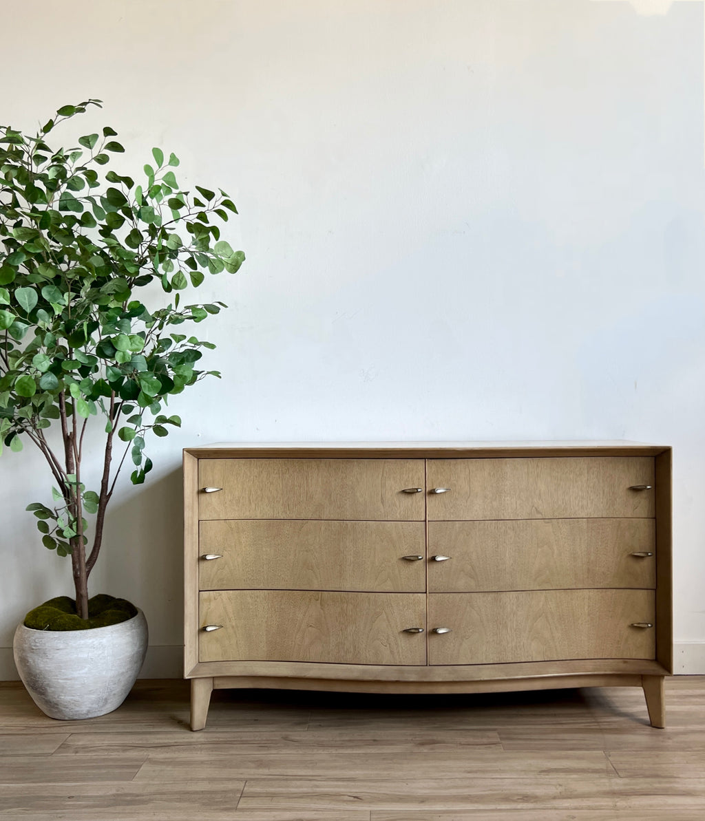 Vintage Mid Century Six Drawer Dresser
