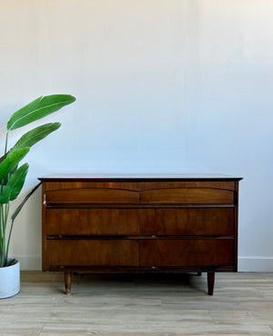 Vintage Mid Century Six Drawer Dresser