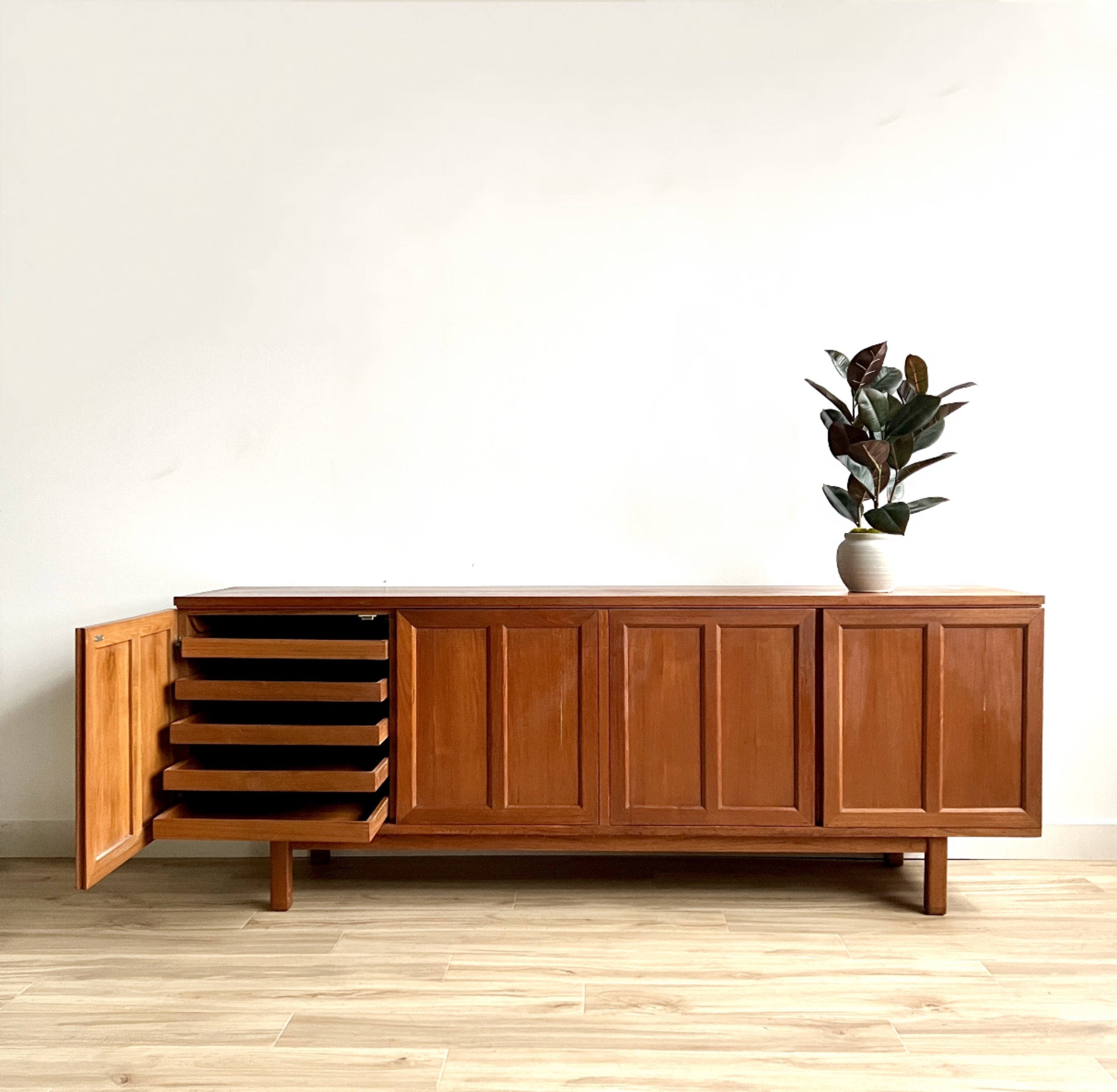 Vintage Mid Century Teak Credenza