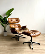 Vintage Eames Style Lounge Chair & Ottoman in Your Choice of Fabric