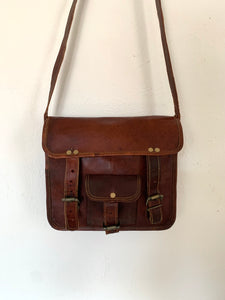 Large Vintage Leather Crossbody Bag