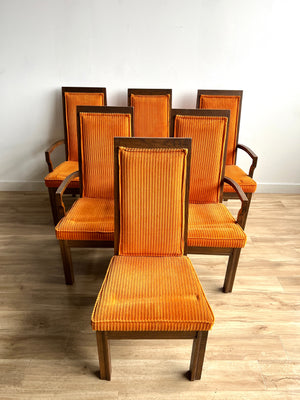 Set of Six Vintage Mid Century Dining Chairs