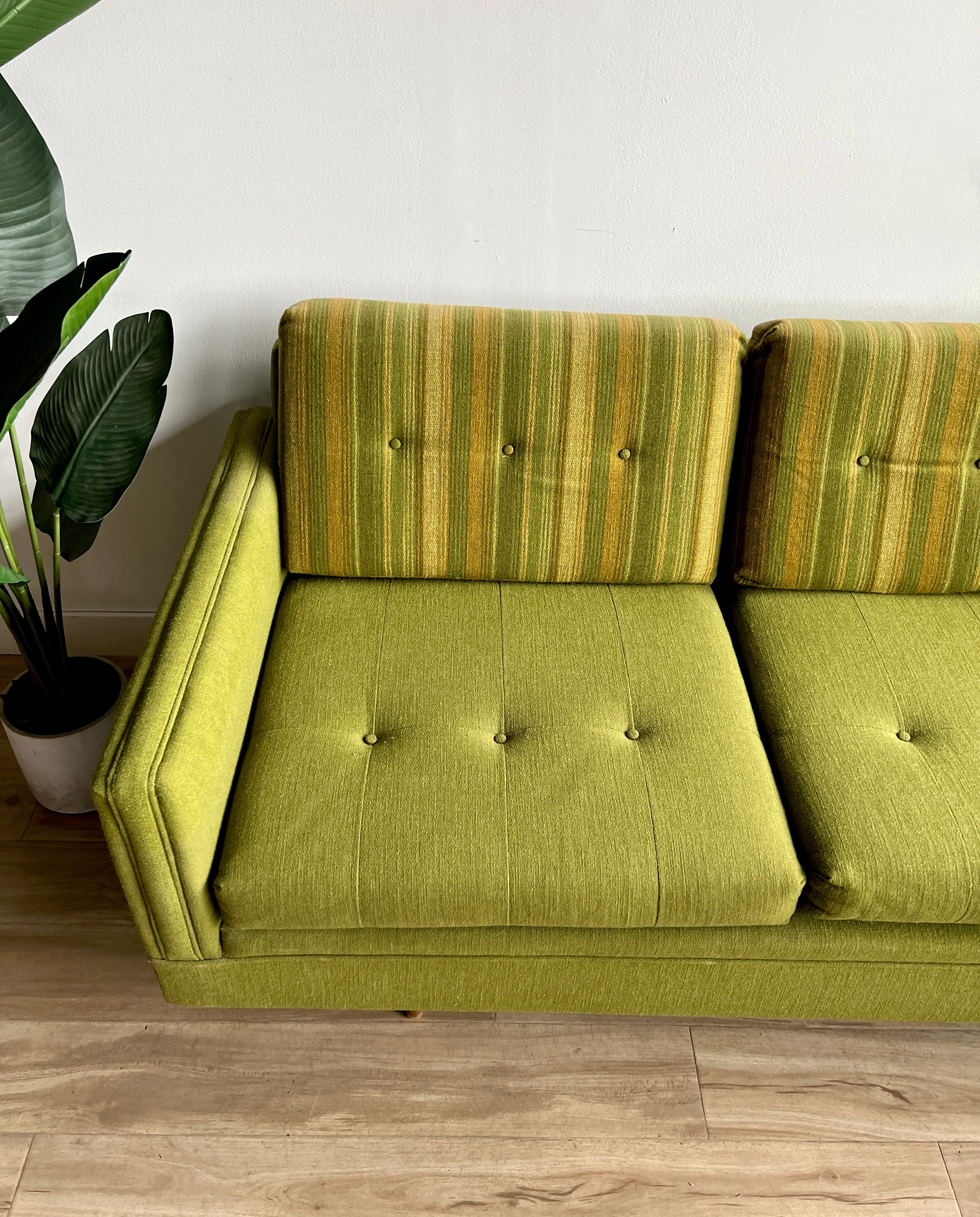 Vintage Mid Century Sofa in Green