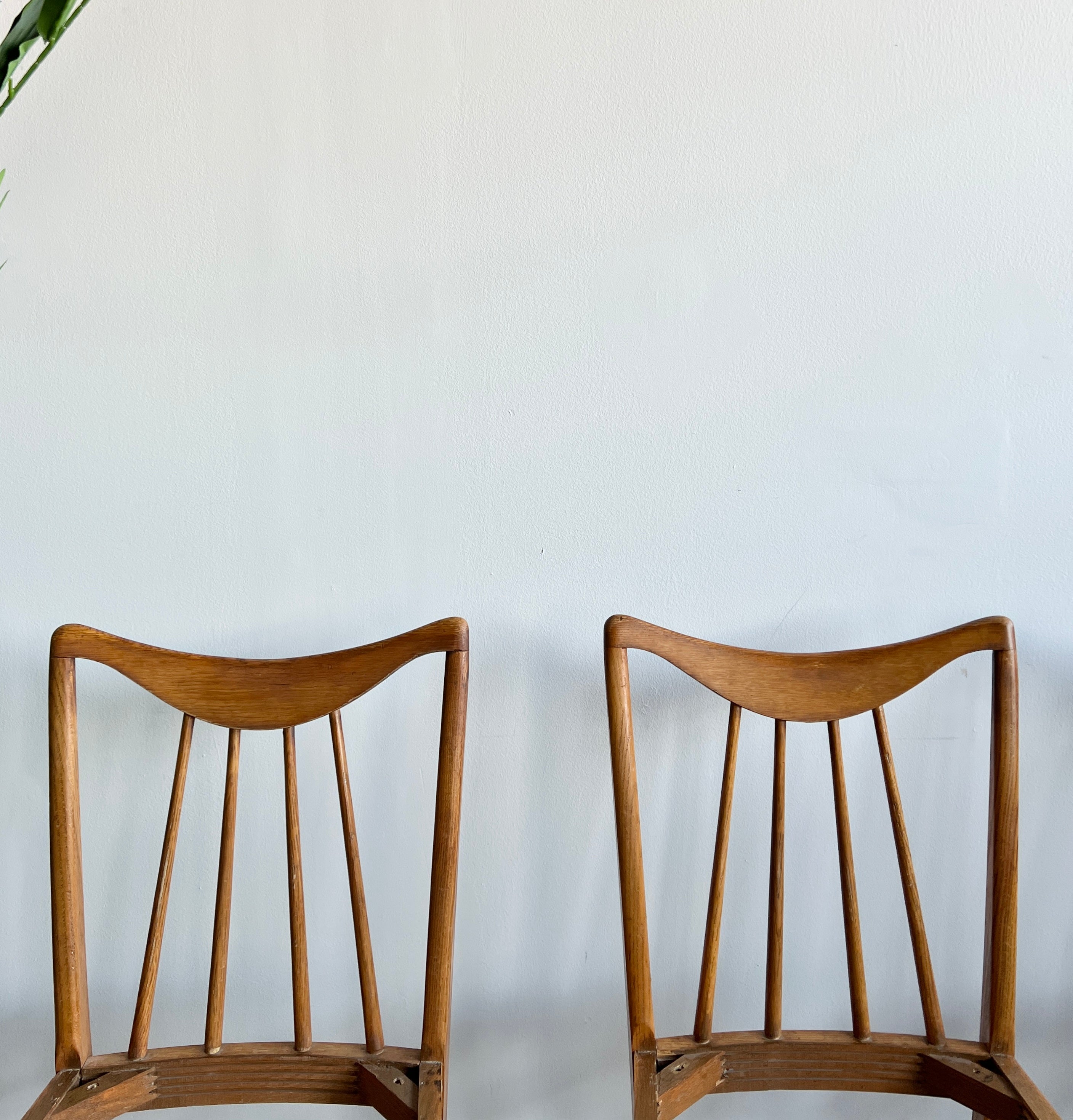 Set of Four Mid Century Dining Chairs with Upholstery Service