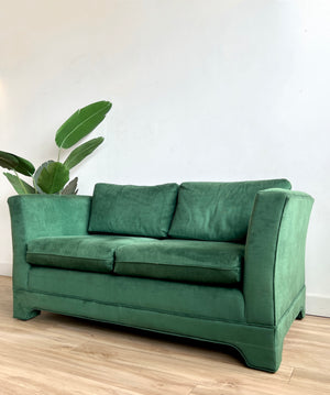 Vintage Green Velvet Sofa