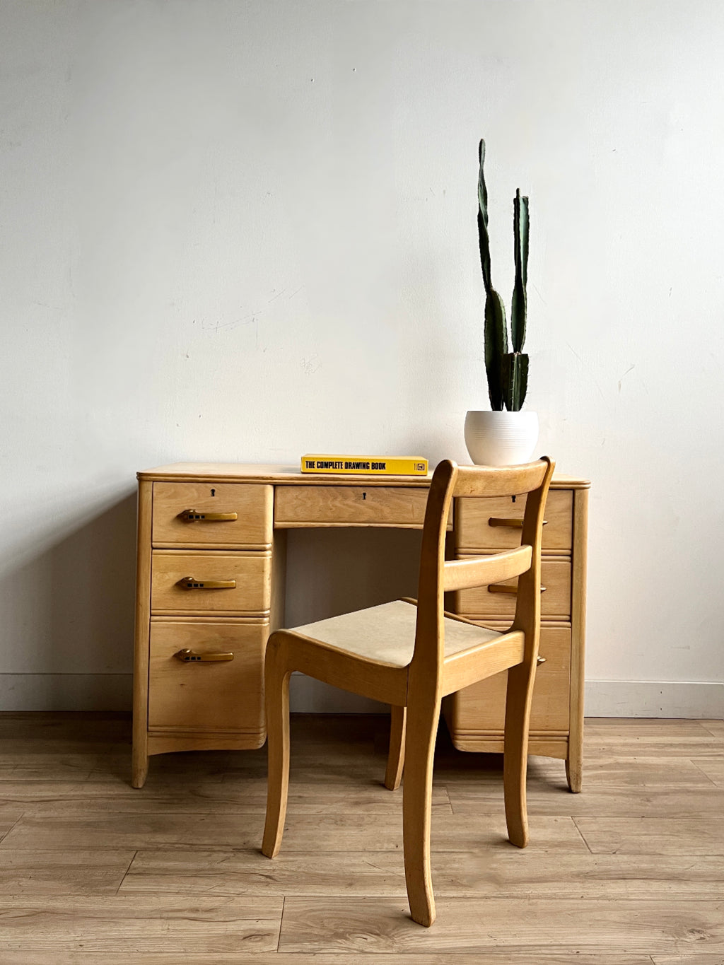 Vintage Mid Century Writing Desk + Chair