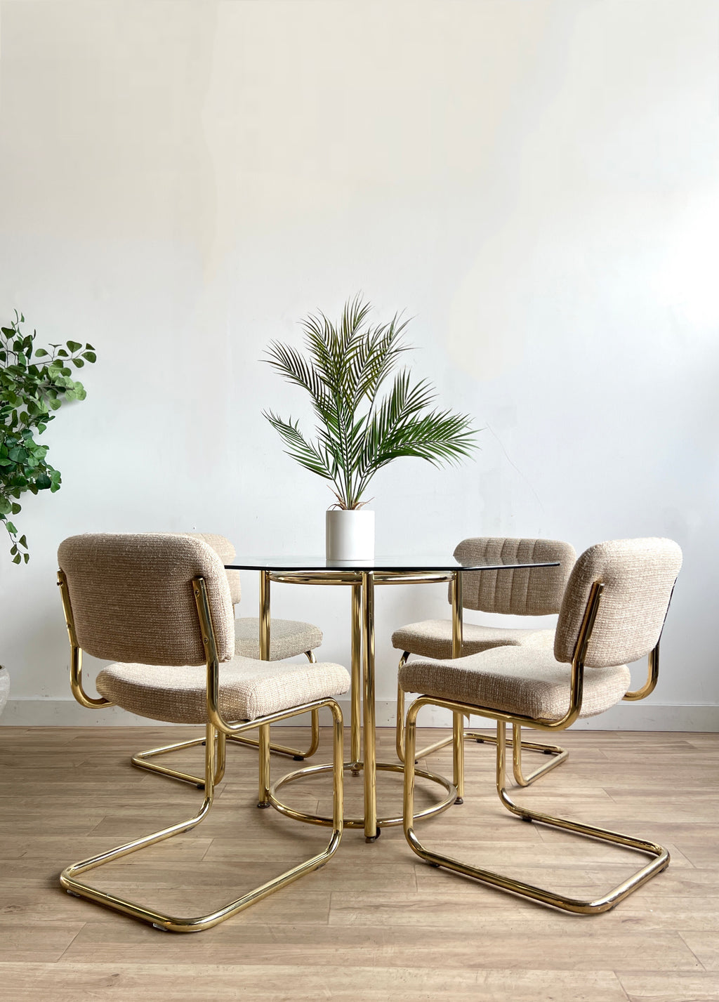 Vintage Brass Dining Set