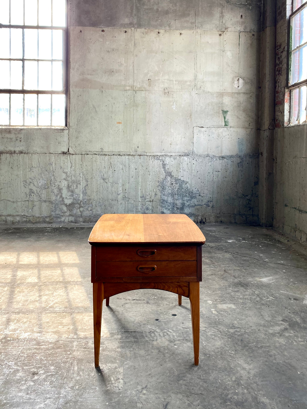 Vintage / Mid-Century End Table with Wood Top