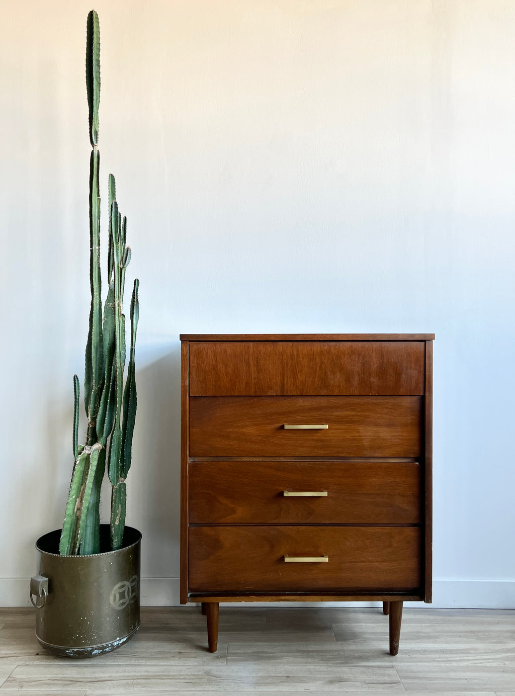 Vintage Mid Century Four Drawer Dresser