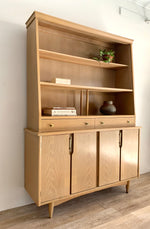 Mid Century Hutch in White Oak