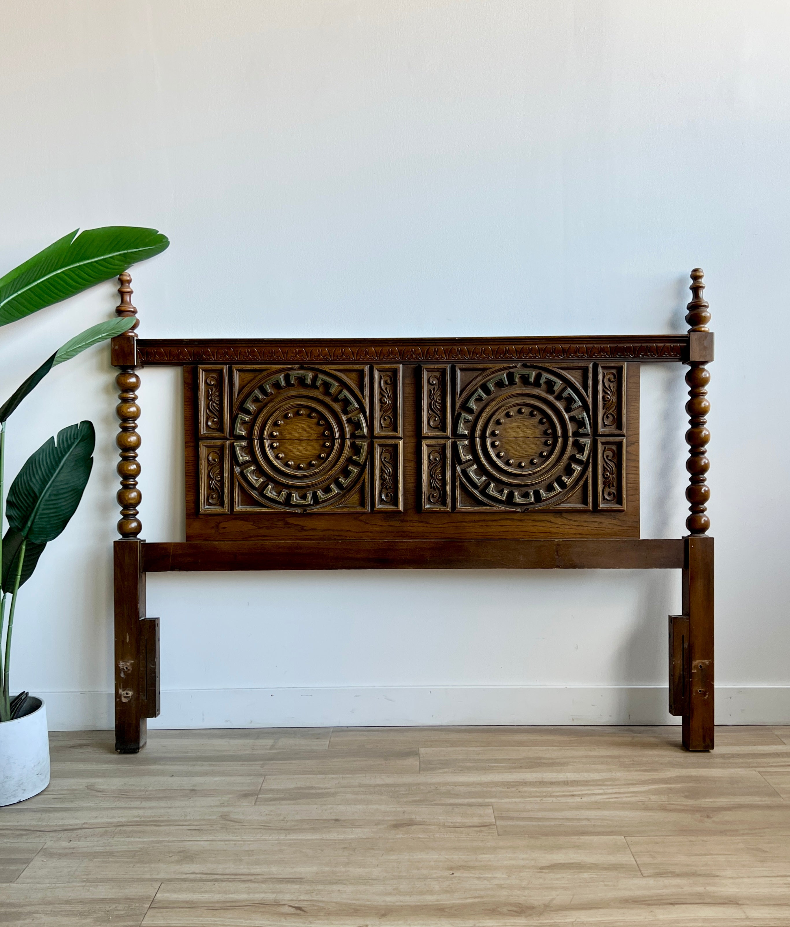 Vintage 1970s Queen Headboard