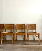 Set of Four Mid-Century Dining Chairs Upholstered in Your Choice of Fabric