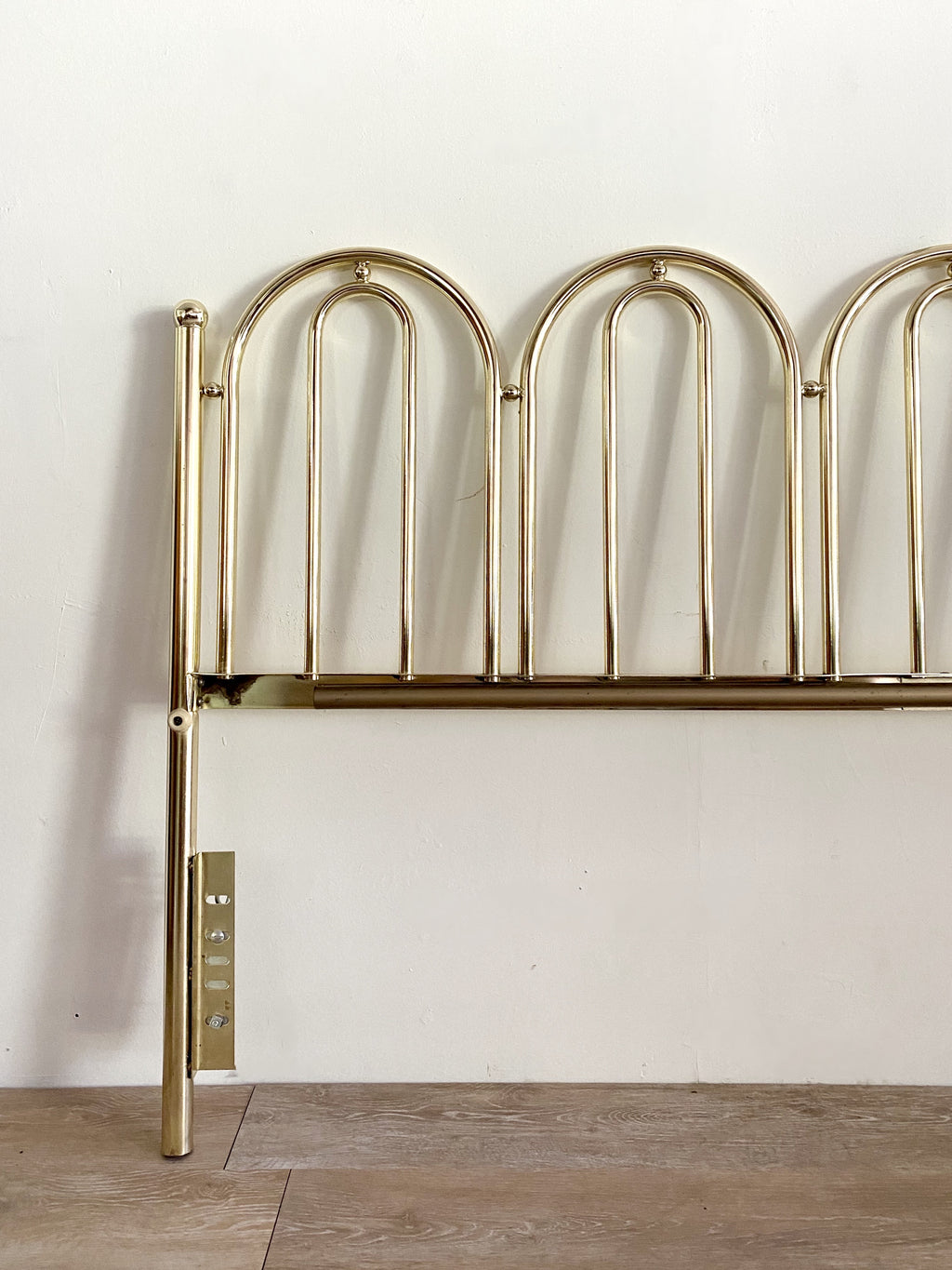 King Size Vintage Brass Finish Headboard