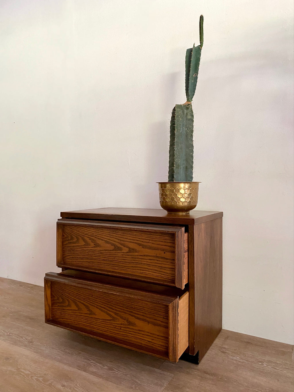 Mid-Century Nightstand with Two Drawers