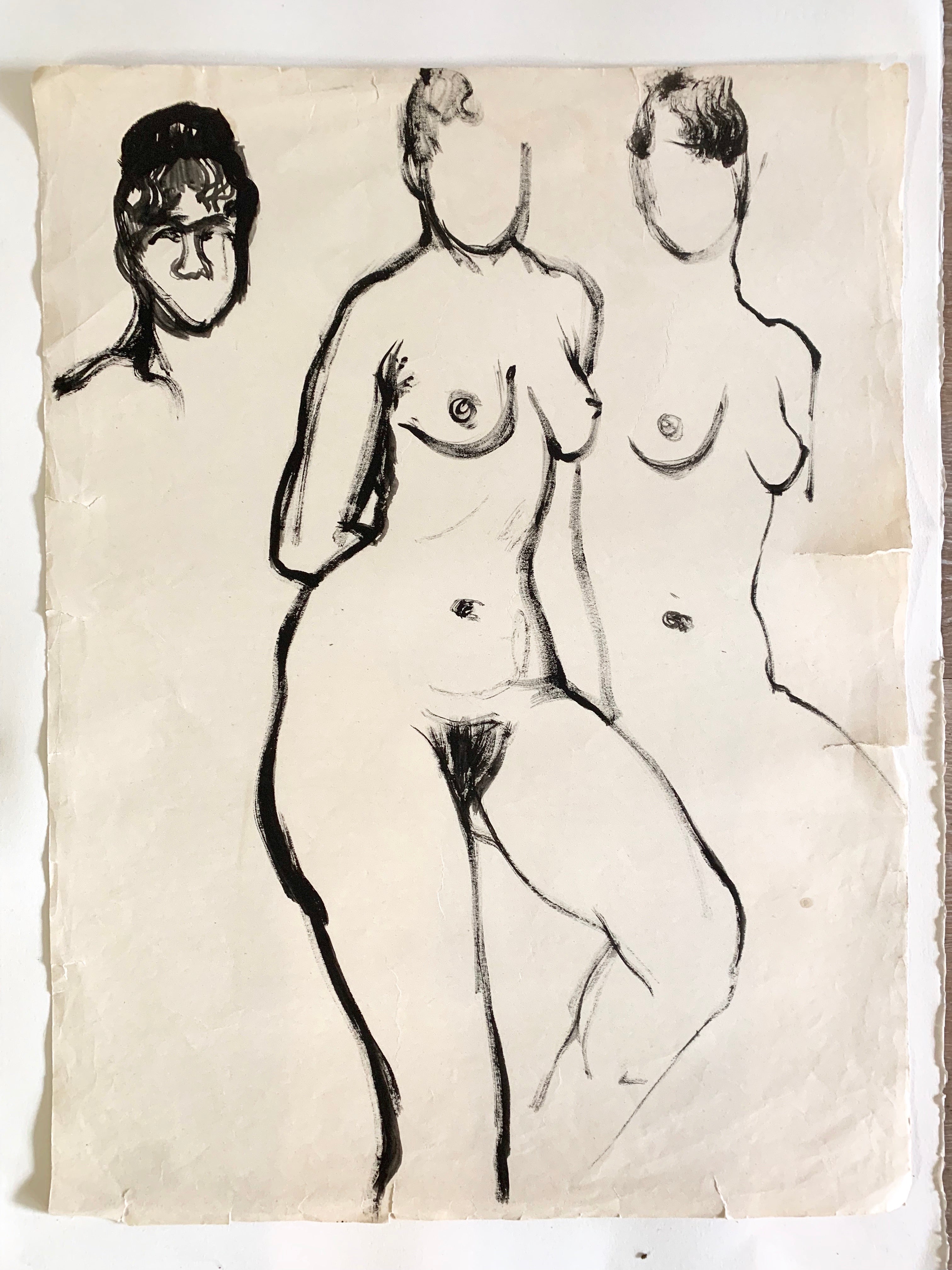 Vintage Nude Sketch #3 by Tom Sheffield