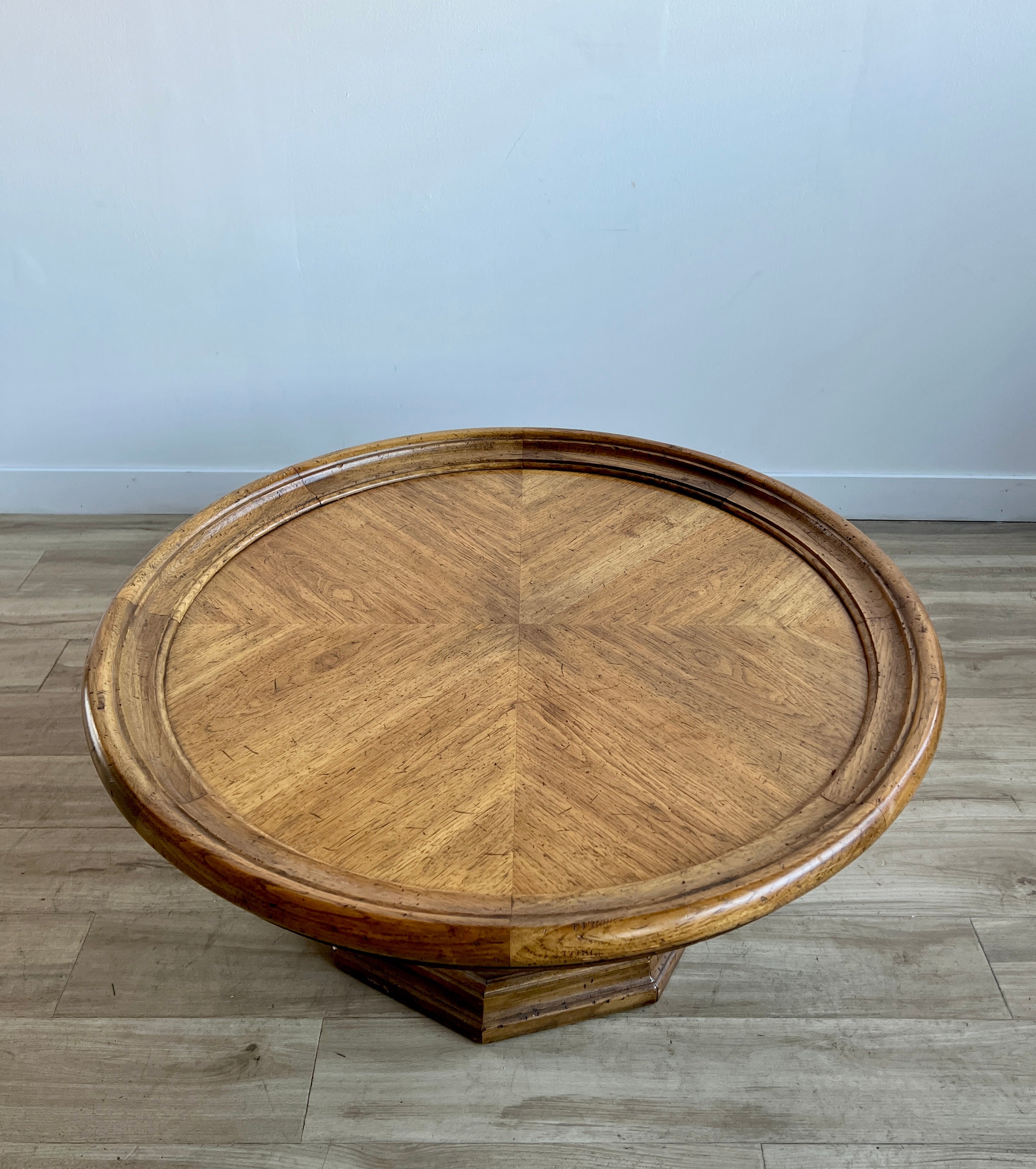 Large Vintage Turned Wood Coffee Table