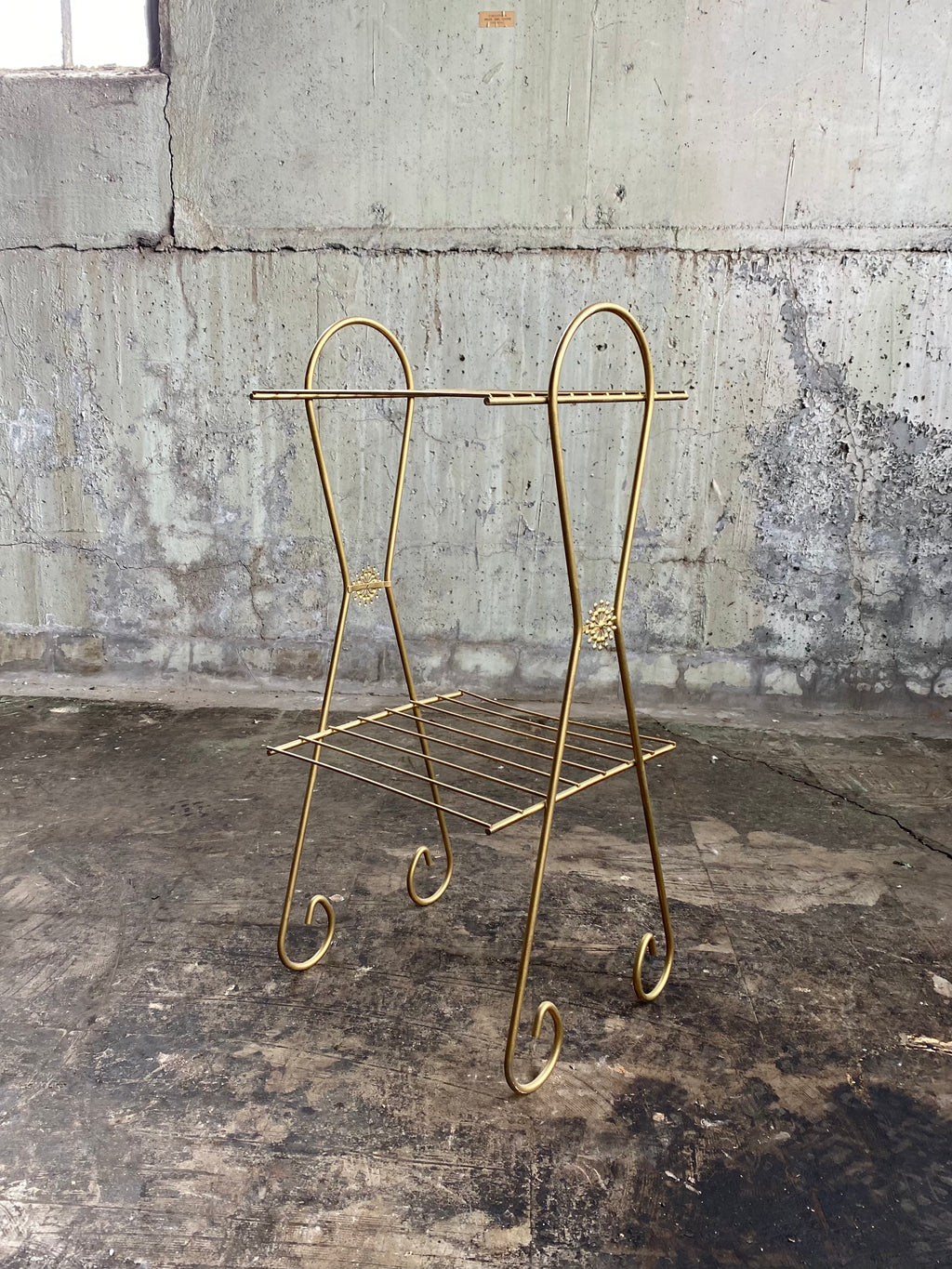 Vintage Mid-Century Record and Plant Stand