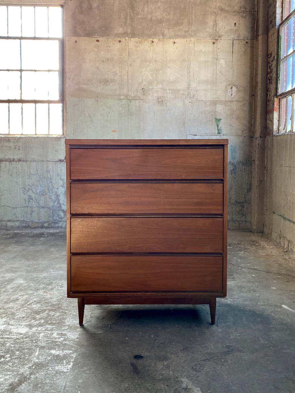 Vintage Mid Century Four Drawer Dresser