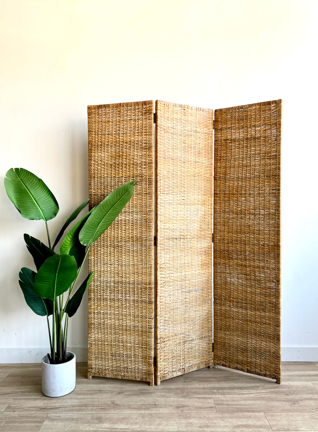 Vintage Rattan Room Divider