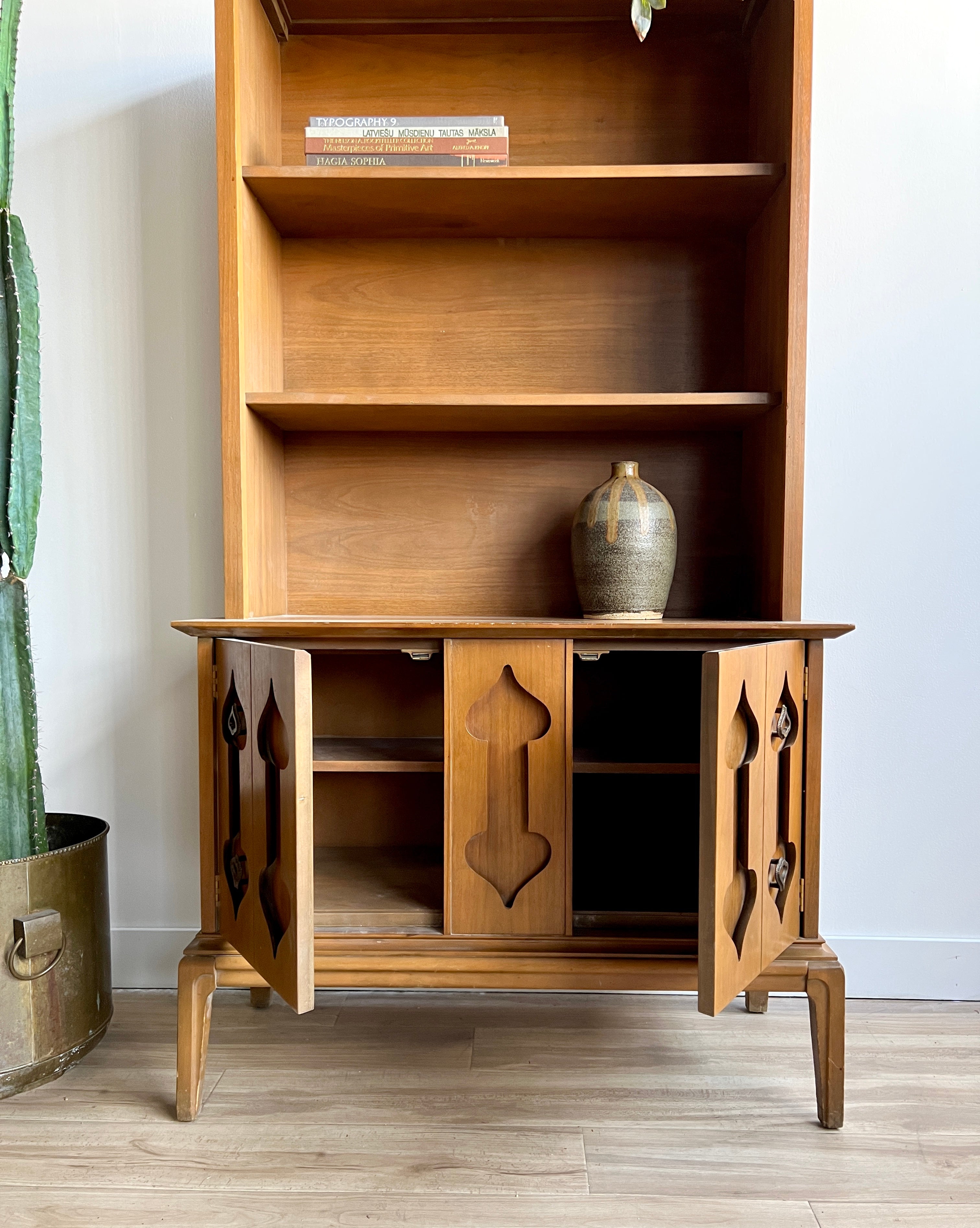 Vintage Mid Century Moroccan Style Shelving Unit