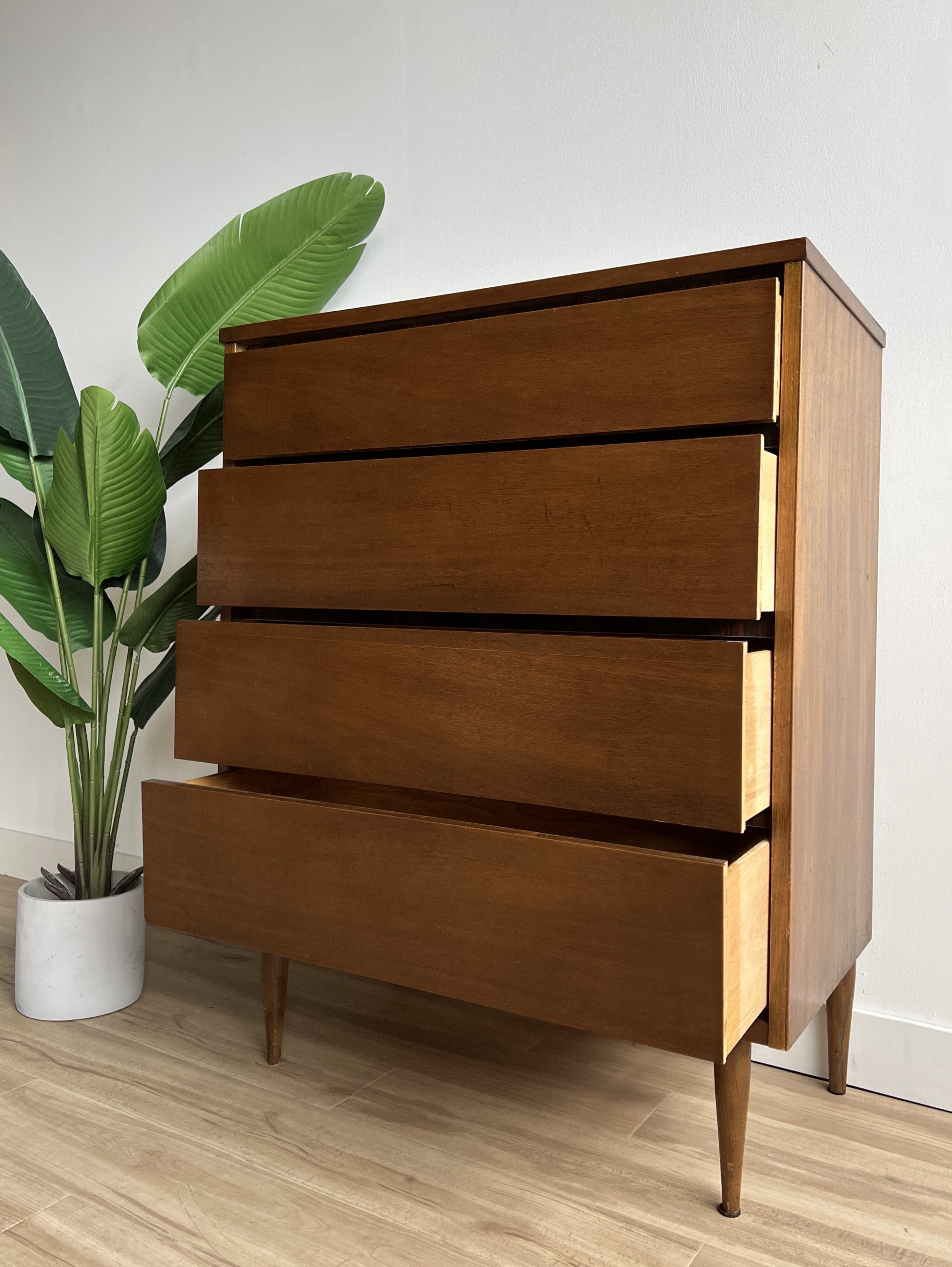 mid century modern 4 drawer dresser Mid Century Modern Dresser Farmhouse Wooden Storage Cabinet with 4 Dra GiraTree