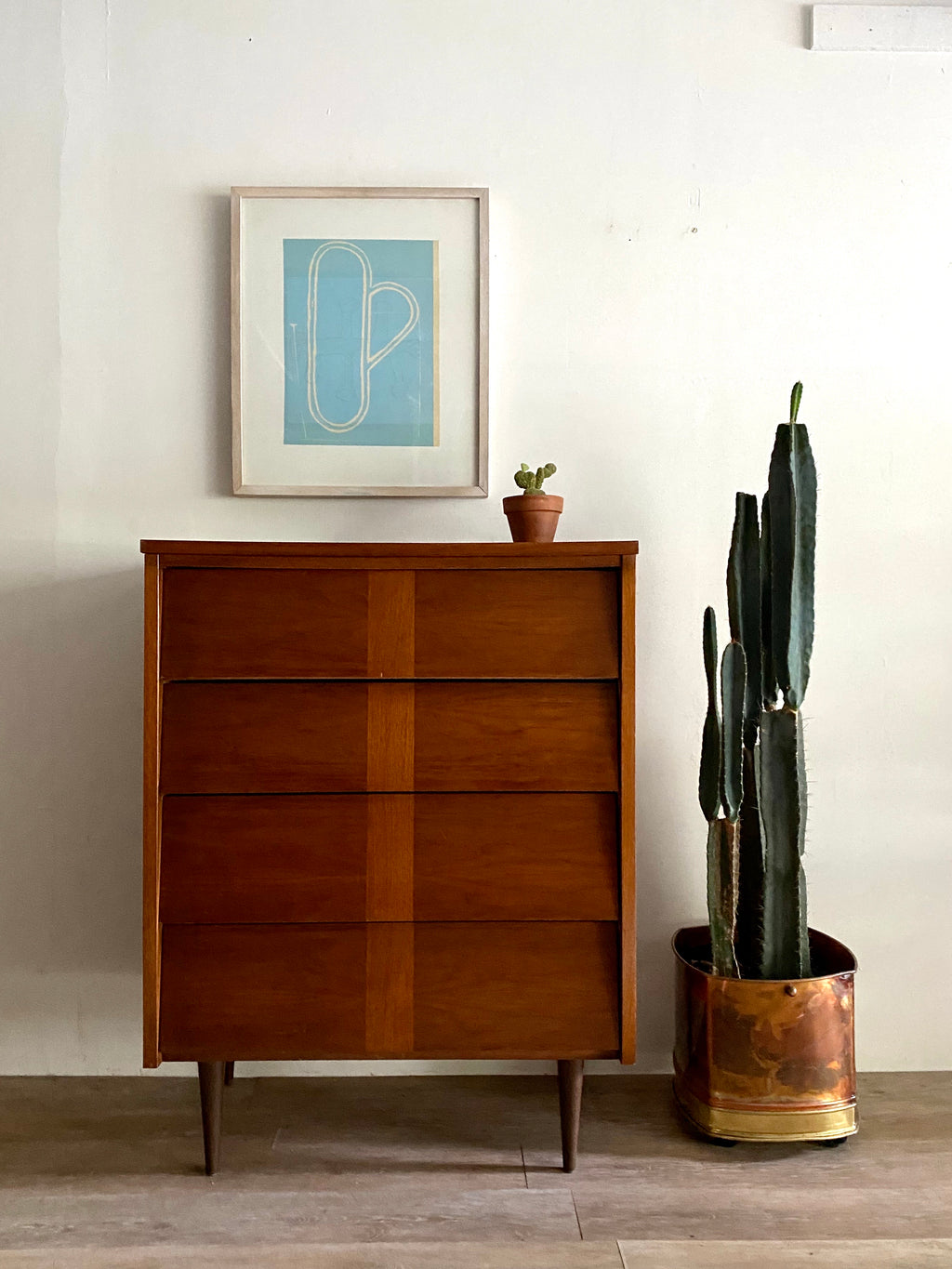 Mid-Century Four Drawer Dresser