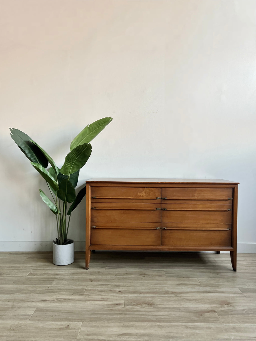 Vintage Mid Century Six Drawer Dresser